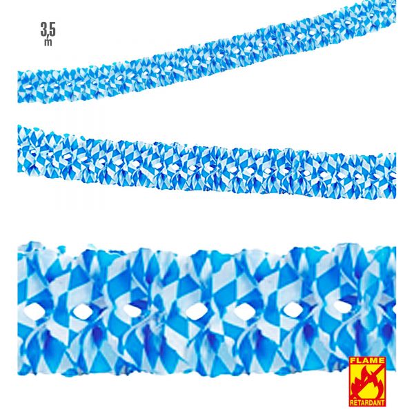 Bayrische Boagirlande 3,5 M -Ø17 cm - Schwer Entflammbar, - Widmann