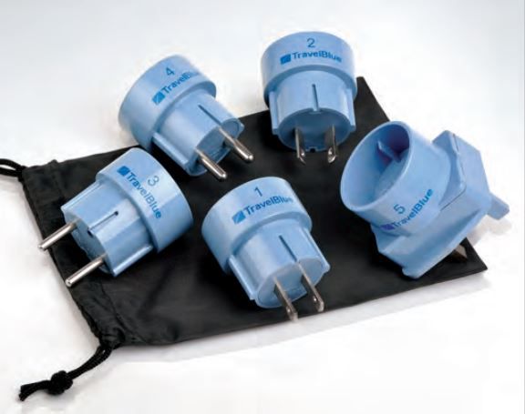 Travel Blue Weltweites Multi-Set Reise-Adapter, 5 teilig - Travel Blue
