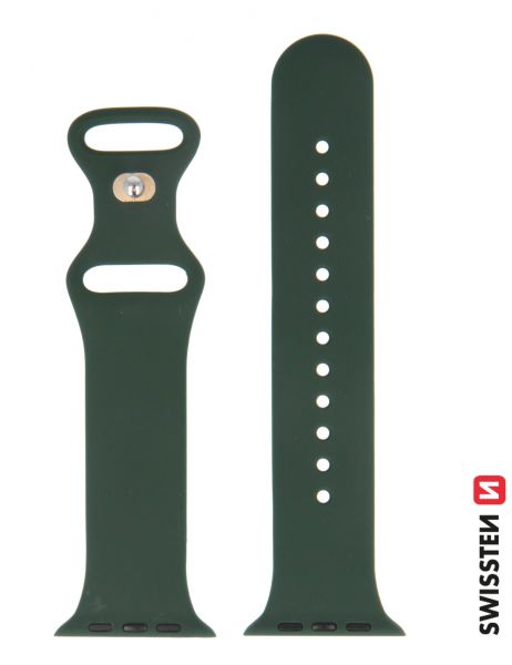 Swissten Silikonarmband für Apple Watch 38 / 40 / 41 mm GREEN - Swissten
