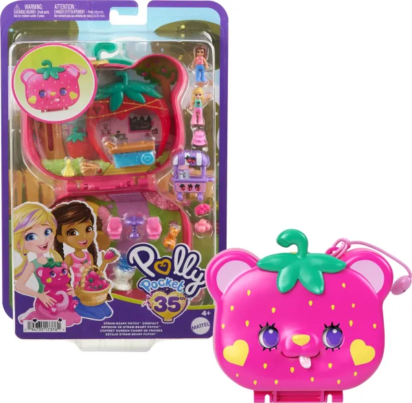 Polly Pocket Erdbeer-Bärchen Schatulle - Polly Pocket