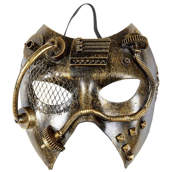 Kupferfarbene Steampunk Maske, - Widmann