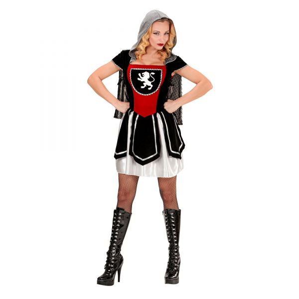Königsritterin (Kleid mit Kapuzenumhang), XS - Widmann