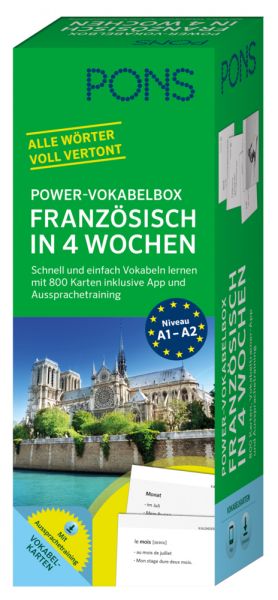 PONS Power-Vokabelbox Französisch in 4 Wochen: Schnell und einfach Vokabeln lernen mit 800 Karten in