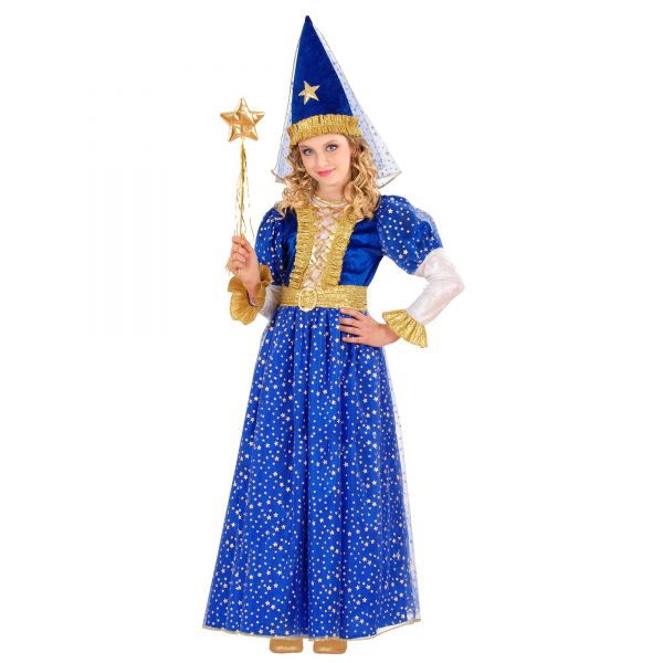 Sternenfee (Kleid, Gürtel, Hut mit Schleier), 158 cm / 11-13 Jahre - Widmann