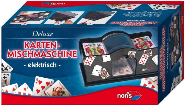 Karten-Mischmaschine, elektrisch: Nur Knopf drücken - und die Karten sind perfekt gemischt! - Noris Spiele
