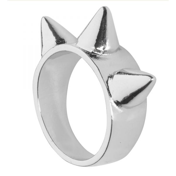 Silberner Ring mit 3 Spitzen, - Widmann