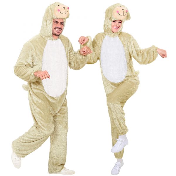 Lamm Funny (Overall mit Kapuze), M/L - H 175 cm - Widmann