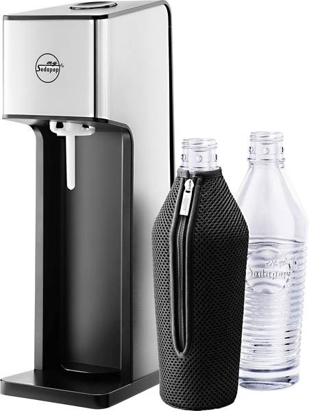 mySodapop Sharon stahl/anthrazit 2Stk 1L Glasflasche inkl. CO2 Zylinder - mySodapop