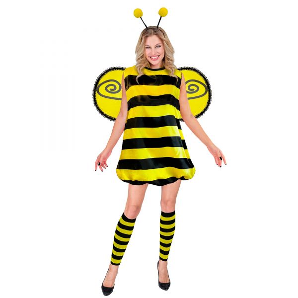 Biene (Kleid, Stulpen, Flügel, Fühler), XXL - Widmann