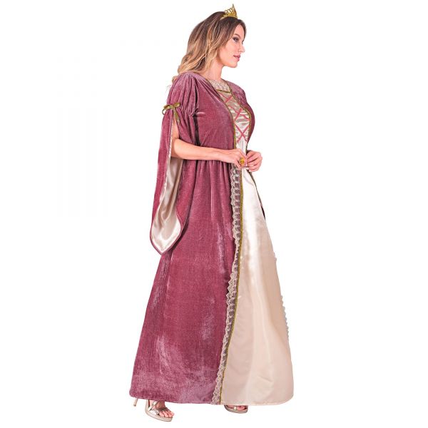 Mittelalter Prinzessin (Kleid mit Unterrock, Krone), XL - Widmann