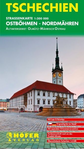 Höfer Straßenkarte Tschechien, Ostböhmen - Nordmähren: Altvatergebiet, Olmütz-Mährisch Ostrau. Mit O - Höfer Verlag