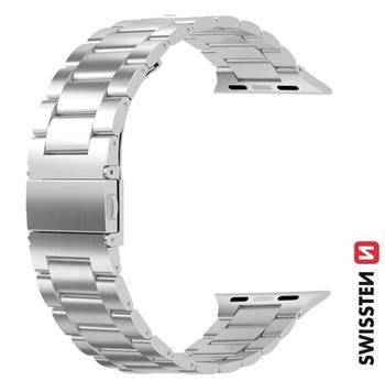 Swissten Metallarmband für Apple Watch 42 / 44 / 45 / 49 mm SILVER - Swissten