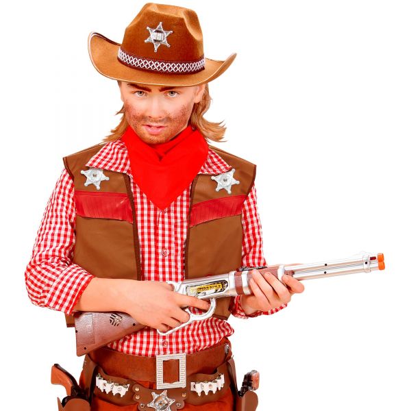 Cowboy - Braun (Weste), 128 cm / 5-7 Jahre - Widmann