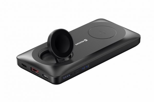 Swissten Powerbank 10000 mAh 2in1 für Apple Watch und MAGSAFE - Swissten