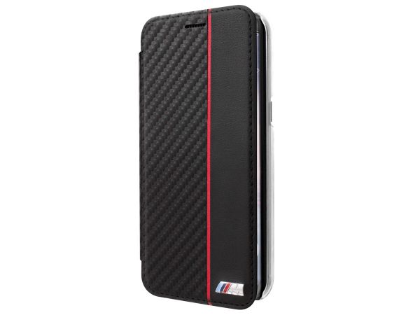 BMW S8P Bookcase Red Stripe fuer Samsung Galaxy S8 Plus schwarz - BMW