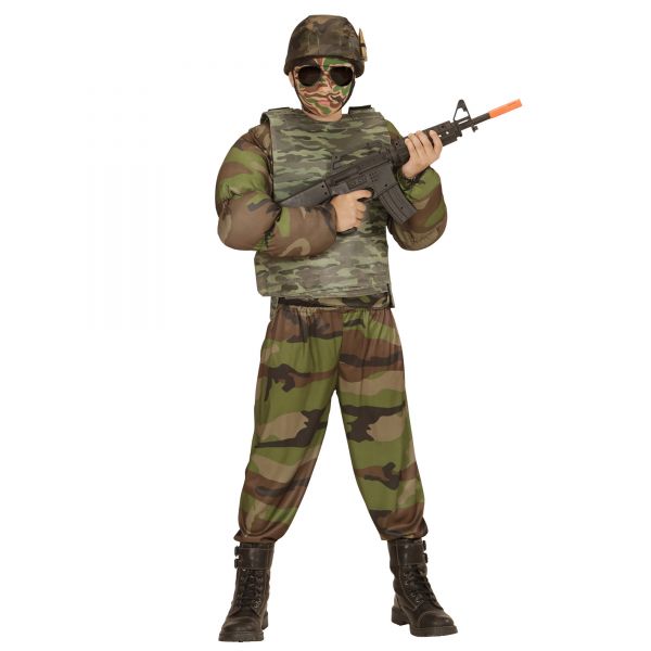 Schusssichere Weste Camouflage Kindergrösse, One Size - Widmann