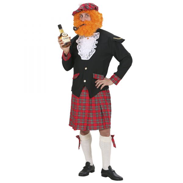 Schottischer Mann (Jacke, Jabot,Kilt, Schleifen für Strümpfe, Hut), M - Widmann