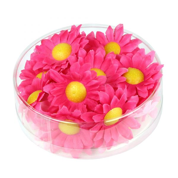 Box mit 20 Dekoblumen - Pink Zur Dekoration von Tischen, Hüten, Kostümen, Basteln Usw., - Widmann