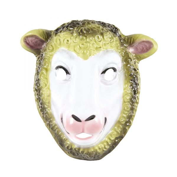 Maske Schaf aus Plastik, - Widmann
