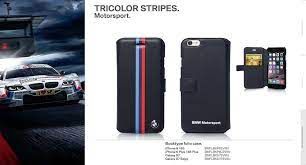 BMW S7 MOTORSPORT Book Case Tricolor stripes PU LEATHER Blue fuer Samsung Galaxy S7 - BMW
