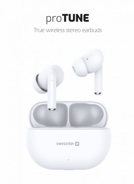 Swissten Bluetooth TWS Earphones PRO TUNE Weiss - Swissten