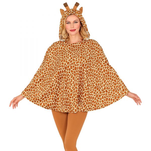 Giraffe (Poncho mit Kapuze), One Size - Widmann