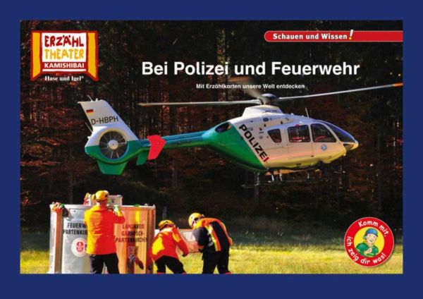 Kamishibai: Bei Polizei und Feuerwehr: Mit Erzählkarten unsere Welt entdecken. 10 Fotobildkarten für - Hase und Igel