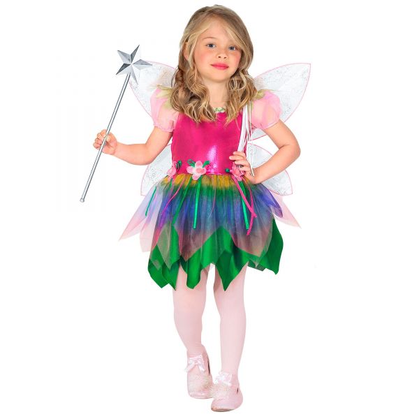 Kleine Regenbogenfee (Kleid, Flügel), 110 cm / 3-4 Jahre - Widmann