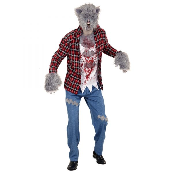 Werwolf (Hemd mit T-Shirt, Hose, Handschuhe, Maske), S - Widmann