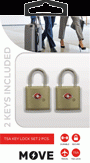 Move TSA Key Lock, Gold 2er Set - Move