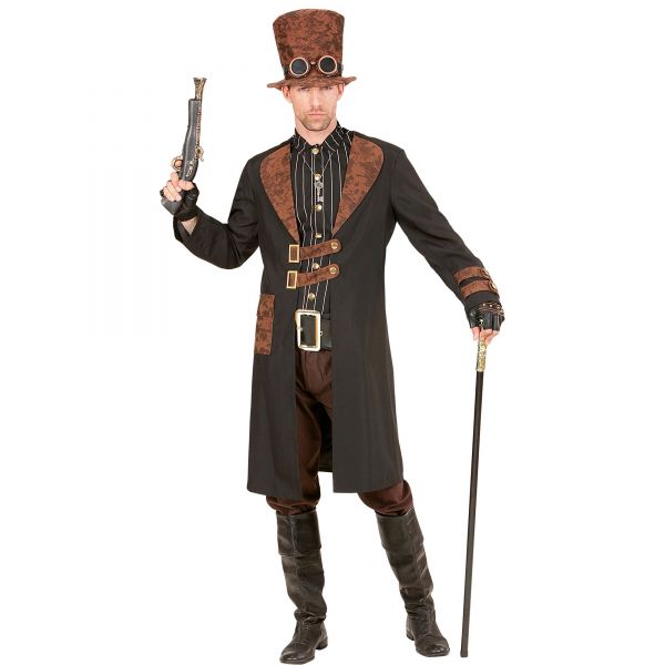 Steampunk (Mantel mit Hemd, Hut), L - Widmann