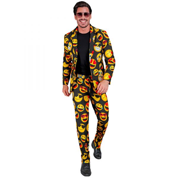Emoji Party Fashion Anzug (Jackett, Hose), XXL - Widmann