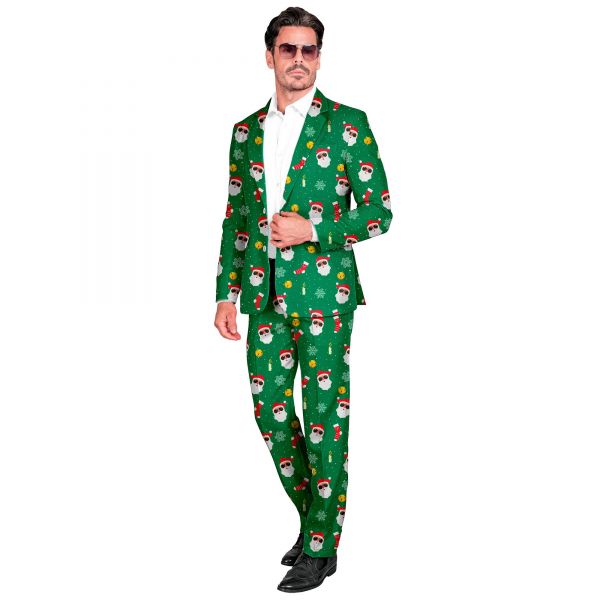 Weihnachtsmann Party Fashion Anzug (Jackett, Hose), L - Widmann