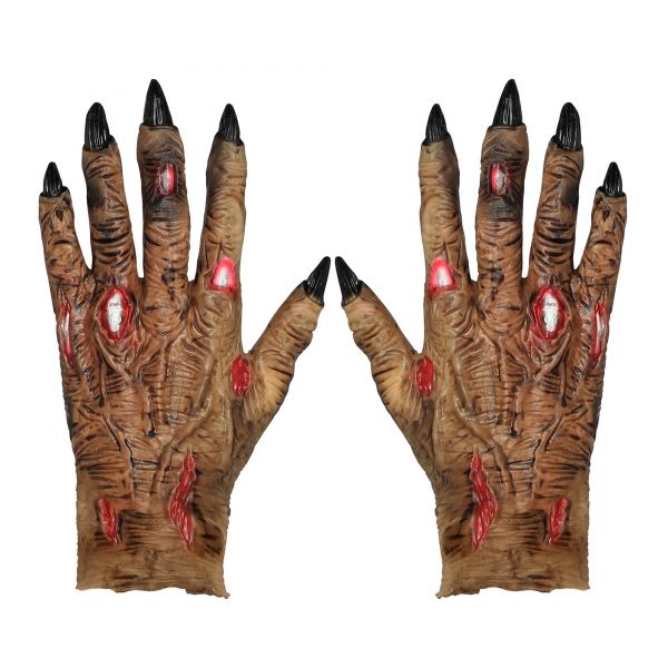 Zombiehandschuhe aus Latex, One Size - Widmann