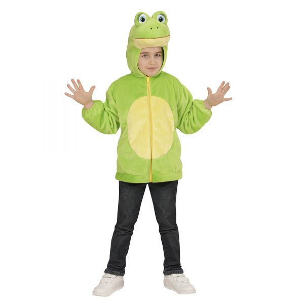 Frosch Soft Plüschkostüm (Jacke mit Kapuze), 104 cm / 2-3 Jahre - Widmann