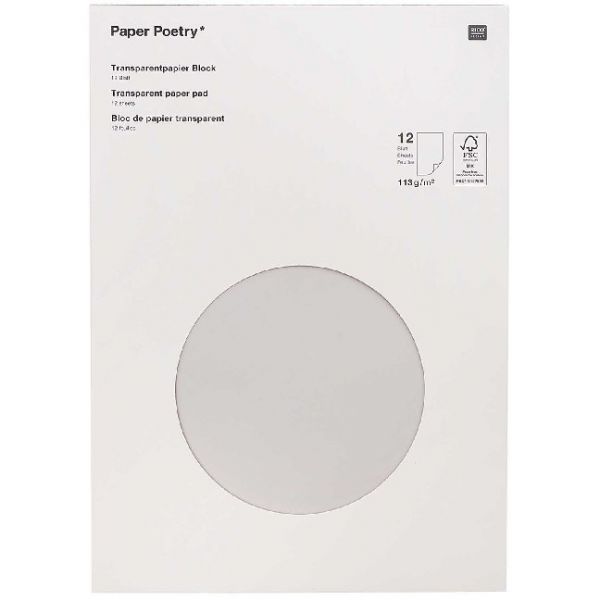 Transparentpapier Block Fsc Mix - RICO-Design tap