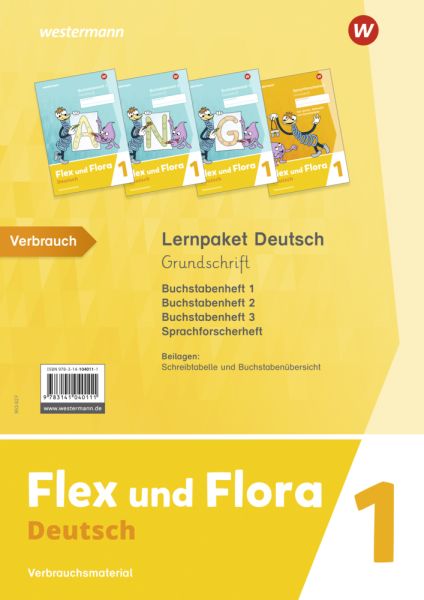 Flex und Flora - Ausgabe 2021 - Lernpaket Deutsch 1 GS, 4 hefte - Westermann