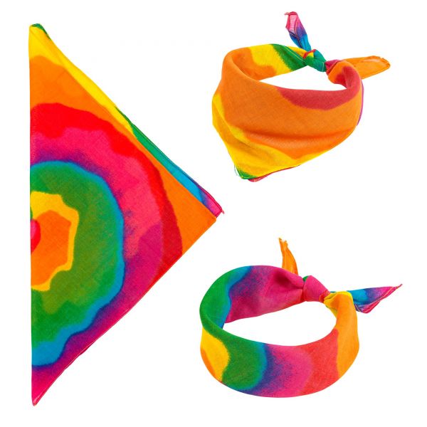 Bandana Hippie Batik55X55 cm - 100% Bauwolle, - Widmann