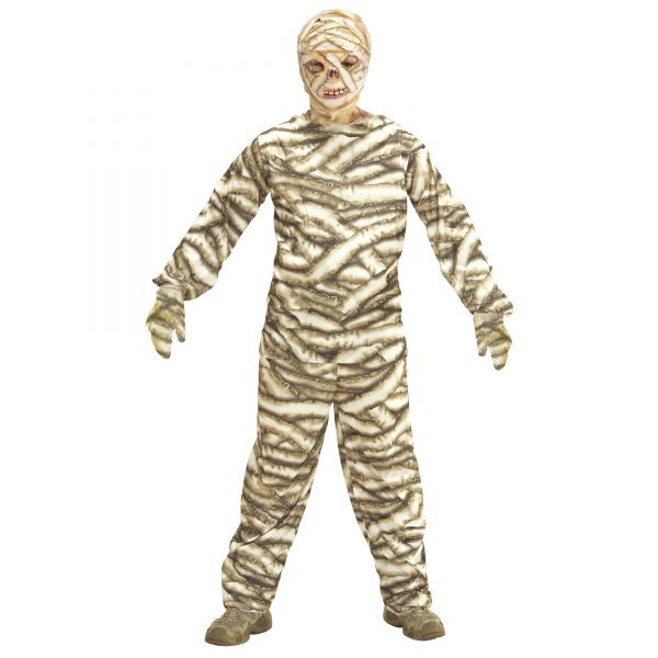 Mumie (Oberteil, Hose, Maske), 140 cm / 8-10 Jahre - Widmann