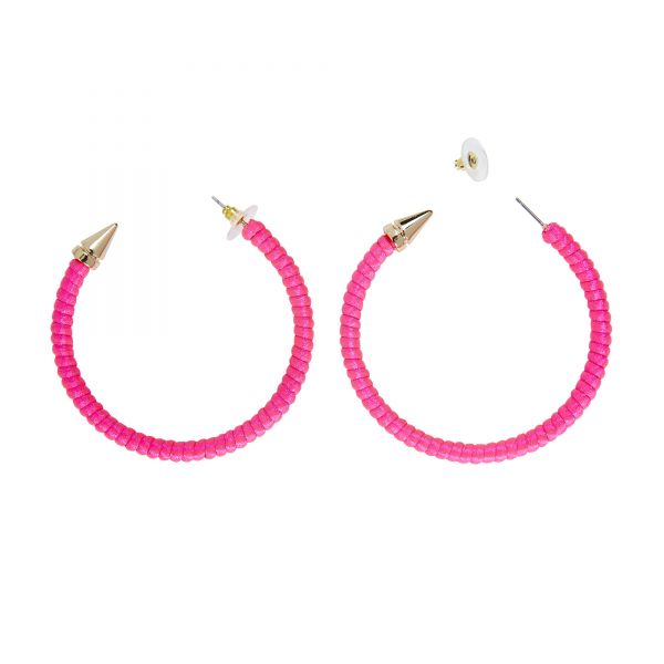 Ohrringe Neon Pink, - Widmann
