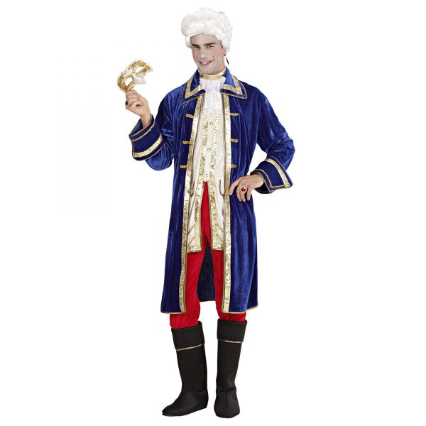Casanova (Kasack mit Jacke, Jabot, Hose, Stiefelüberzieher), M - Widmann