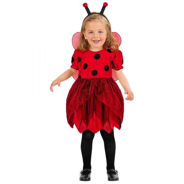 Marienkäfer (Kleid, Flügel, Antennen), 98 cm / 1-2 Jahre - Widmann