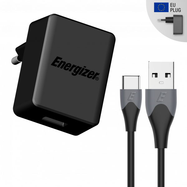 ENGZR Ultimate Wall Charger QC3 18W inkl. Type C Kabel - Energizer