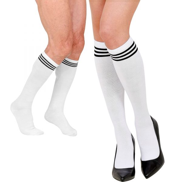 Paar Sportstrümpfe Weiss, 40/42 - Widmann