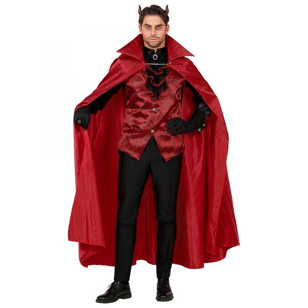 Teufel (Hemd mit Weste & Jabot mit Medallion, Umhang, Handschuhe), M/L - Widmann
