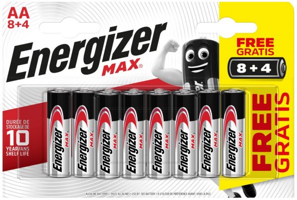 Energizer Premium Alkaline AA 8+4 - Energizer