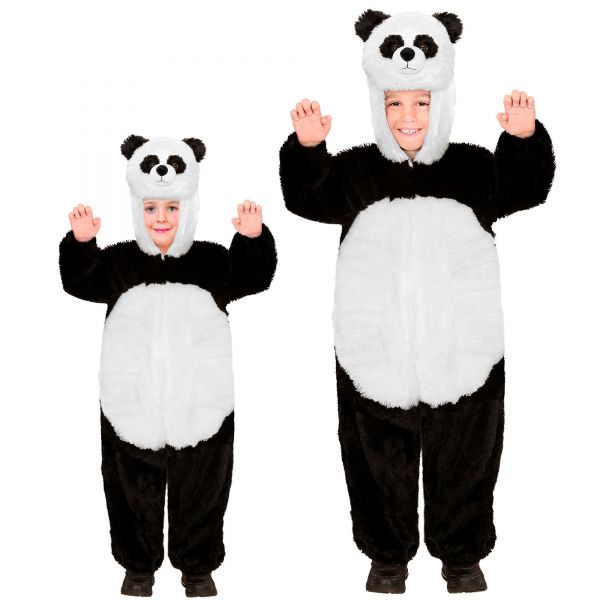Panda Soft Plüschkostüm (Overall mit Kapuze), 98 cm / 1-2 Jahre - Widmann