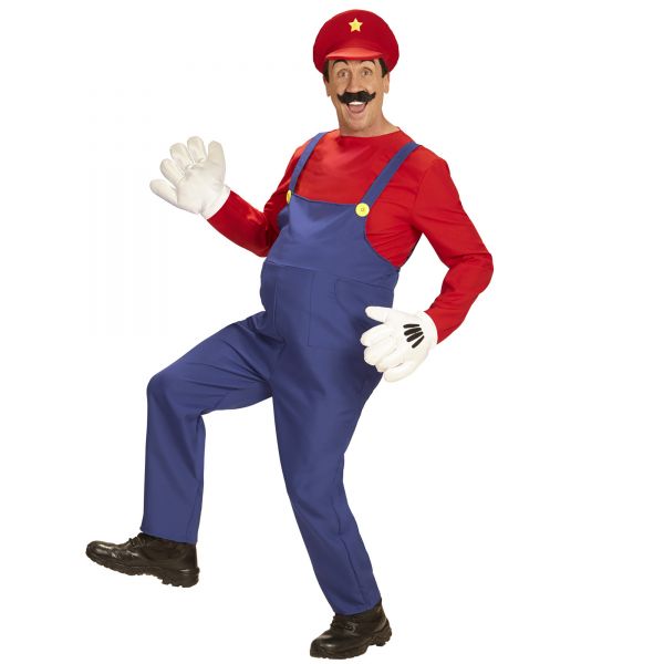 Super Klempner (Overall, Shirt, Hut), L - Widmann