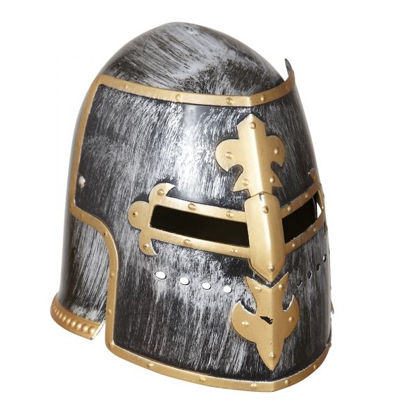 Mittelalterlicher Ritter Helm mit Visier aus Hartplastik - Erwachsene Grösse, - Widmann