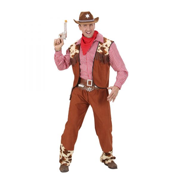 Cowboy (Hemd, Weste, Hose, Gürtel, Bandana), S - Widmann